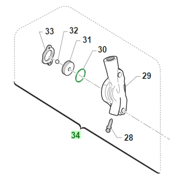 Kupplungsnehmer 80/85/125/144  ab modell 1995  , #30206